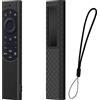 zoerbufan Custodia Telecomando per Samsung SolarCell Smart TV BN59 Series, Anti-Scivolo Cassa Copertura per Samsung QLED TV Remote Cover con Cordino (Nero)