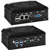 CWWK Mini PC Industrial i5-1235U 10C/12T, 2x RS232/RS485 COM Serial Port, 2 x Gigabit LAN, Micro Embedded Computer Box, DDR4 16GB RAM 256GB NVMe SSD, SIM, SATA, mPCIe, HD, VGA