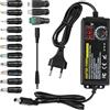 Pretify Alimentatore regolabile da 72 W, 3 V-24 V, 3 A, adattatore di corrente | Trasformatore universale AC/DC con display LED a 14 punte, convertitore di polarità per dispositivi elettronici domestici