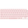 MOSISO Tastiera Cover per MacBook Air 13 2022 2021 2020 M1 A2337 A2179 | Backlit Tastiera Magica con Display Retina & Touch ID, Impermeabile Antipolvere Silicone Protettiva,Quarzo rosa