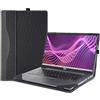 xisiciao Custodia 2 in 1 in pelle PU 2 in 1 per computer portatile Dell Latitude 5440 5430 5420 5431 5421 7430 7420 (non per altri modelli), in pelle sintetica (grigio scuro)