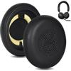 Naapesi Cuscinetti Auricolari di Ricambio per Jabra Evolve2 65/Evolve2 40 (40UC 40MS)/Elite 45h, in Pelle Proteica, Schiuma ad alta Densità per I'isolamento dal Rumore, Nero