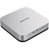 MINISFORUM AI X1 Pro Mini PC, processore AMD Ryzen AI 9 HX 370 12C/24T fino a 5,1GHz, AMD Radeon 890M, Barebone (2xDDR5/3xSSD Slot non inclusi), HDMI/DP/USB4 x 2, 2,5G RJ45 LAN x 2, Oculink, WiFi 7