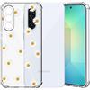 Choeeu ChoosEU Trasparente Cover per Samsung Galaxy A56 5G, Bianco Giallo | Sottile TPU Silicone Trasparente Custodia, Disegni Colorate Fiore Fiori Motivo, per Ragazza, Antiurto Protettiva Morbido Case