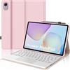FOGARI Custodia con tastiera per Huawei Matepad 11.5/Huawei Matepad 11.5 S 2026 | Tastiera magnetica rimovibile Bluetooth per Huawei Matepad 11.5/11.5 S con touchpad, QWERTZ tedesco, rosa