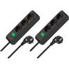 Brennenstuhl Set di 2 ciabatta elettrica Eco-Line, 3 prese