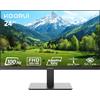 KOORUI Monitor Ufficio 24 Pollici VA FHD 100Hz Sottile VESA Schermo E2412F | Schermo 24 1920x1080p Senza Cornice, Contrasto 3000:1, Adaptive-Sync, Eye-care, HDMI1.4, VGA, Uscita Audio, Inclinabile