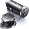 LISEN 90 W per iOS 26 super veloce ricarica accendisigari USB C, [Mini Titanium 12 V presa adattatore] caricatore da auto USB C, ricarica rapida per iPhone 16 15 Pro Max iPad Galaxy S25 S24