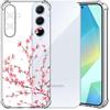 Choeeu ChoosEU Trasparente Cover per Samsung Galaxy A55 5G con Fiori, Sakura Rosa | Sottile TPU Silicone Trasparente Custodia, Disegni Colorate Fiore Fiori Motivo, per Ragazza, Antiurto Protettiva Morbido Case
