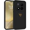 Choeeu ChoosEU Cuore Cover per Xiaomi Redmi Note 14 Pro 5G, Nero | Custodia TPU Silicone Morbido, Disegni Elegante Colorate Love Heart Motivo, per Ragazza, Antiurto Protezione Case Copertura