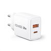 RAVIAD 20W Caricatore USB C, Caricabatteria Tipo C a 2 Porte (USBA + USBC), | Caricabatteria Carica Rapida Compatibile con iPhone 16 15 Pro Max, Galaxy S25 S24 S23, iPad Pro, Macbook