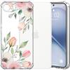 Choeeu ChoosEU Trasparente Cover per iPhone 17e / 16e con Fiori, Rosa Tulip | Sottile TPU Silicone Trasparente Custodia, Disegni Colorate Fiore Fiori Motivo, per Ragazza, Antiurto Protettiva Morbido Case