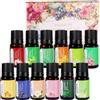 Nakutita Floreali Oli Essenziali per Diffusori 12x10ML, Olio Essenziale Aromaterapia | Set regalo di aromaterapia puro e naturale per produzione sapone, candele, umidificatori, SPA, per donne, Natale, compleanno
