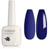 TUTUYU Gel blu marino profondo - 12 ml - Set regalo blu intenso UV/LED