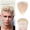 Lordhair Parrucca Uomo PU Frontale,100% Remy Human Hair per Protesi Capelli da Uomo,Toupee European Human Hair Pieces For Men