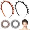 SIVITE Cerchietto Capelli Donna 4 Pezzi con Mollette e Fascia Elastica | Set da 4: cerchietto elastico, mollette e pinzette per capelli ricci, fronte e acconciature.