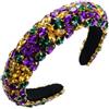 Generic Cerchietto per capelli con strass scintillanti, bordo largo, cristalli colorati, diadema da sposa, vintage, barocco, cerchietto per capelli da donna (viola)