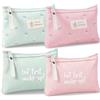 Piacolnic Set da 4 Pezzi Borsa per il Trucco, 17 x 11.5 x 4 cm Mini Trousse Multicolore, Borsa Cosmetica in Tela con Cerniera per Cosmetici Cancelleria Viaggio e Uso Quotidiano