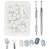 LATRAT 100 spugne sfumate, con pinza metallica x 2, spugna per unghie, utilizzate per creare una varietà di motivi per nail art sfumati