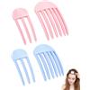 QEQSHQO 4 Pezzi Pettine Volumizzante Capelli, Pinza Volume Capelli Ricci, Clip per Volume Radici, Mollette Volumizzanti per Capelli, Messa in Piega con Phon senza Calore