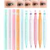LuckNest Set di 5 penne per eyeliner liquido, colorate, a doppia testa, impermeabili, a prova di sbavature, a lunga durata, strumento per il trucco (cuore, fiore, stella, farfalla, luna)