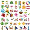 HOWAF Hawaiian Tatuaggi temporanei per bambini e adulti, 96 tropicali motivi finti tatuaggi Adesivi Tattoo per festa di compleanno Luau Tropical Tiki Beach Estate Pool Party Decorazione forniture