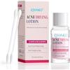 RIHAKO Set Lozione All'Acido Salicilico per L'Asciugatura Dell'Acne con 20 Bastoncini di Cotone, Trattamento Localizzato Notturno, Attenua i Segni Dell'Acne, Riduce i Rossori e Lenisce 25ml/0,84fl.Oz