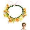 Luxorium Coroncina di Fiori per Capelli Donna, 1 Pz Arancione | Fascia Leggera Regolabile - Ideale per Tracht, Matrimonio & Festival, Tenuta Sicura e Comfort Naturale