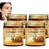 XUSHAOLUN Crema viso al collagene di lumaca, lozione riparatrice idratante a lunga durata, balsamo viso rassodante, illuminante, anti-età, crema nutriente per la cura quotidiana della pelle secca (4 pezzi)