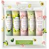 QALPOM Set 5 Crema Mani Regalo Donna, Crema Mani Idratante al Burro di Karité e Glicerina Naturale, Mini Lozioni Profumate per Mani Secche, Idee Regalo Natale, Compleanno e San Valentino