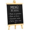 OTHERWISETRIVIAL Lavagnetta con Cavalletto in Legno, 48x25cm o 23x12cm- Ristorazione, Casa, Ufficio, scuola, Appunti (M 48X25CM)
