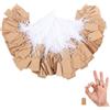 YUZHEDM 400 Pezzi per Etichette Dei Prezzi, 2,5 X 1,5 cm, con Cordino Carta Kraft per Prezzi, Etichette Regalo Con Filo, Etichette da Appendere a Mano, Vestiti, Display, Cartellino Del Prezzo