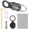 PEIZHIYC Set di tester per monete Pocket Changes Pinger Tester Kit portatile per test di risonanza in oro e argento con martello e lente d'ingrandimento per collezionisti