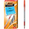 Bic Round Stic Grip Xtra Comfort Penna a sfera, punta media (1,2 mm), rosso, 12 pezzi