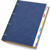Yarotm Quaderni a Righe - Quaderno ad Anelli A4 - Blu Scuro Taccuino A4 Pelle PU - 21.5x28cm 100GSM Righe Block Notes - Quaderno Spirale A4-150 Fogli/300 Pagine Ricaricabile Notebook