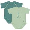 J Bimbi Pack 2 Pezzi Body Neonato 4 Season 0-36 Mesi (Verde)