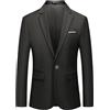 Generic Giacca da uomo con risvolto tacca un bottone slim fit blazer per uomo leggero business solido blazer cappotti