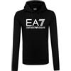 EA7 Felpa Uomo con Cappuccio Emporio Armani 6RPM17 PJSLZ, Sweatshirt Hoodie (Nero, S)