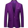 Generic Giacca da uomo con risvolto tacca un bottone slim fit blazer per uomo leggero business solido blazer cappotti