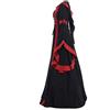 Caxndycing Abito medievale da donna, a maniche corte, per Halloween, per il Rinascimento, stile irlandese, stile rococò, da principessa, maniche a tromba, linea ad A, abito lungo barocco, per