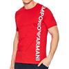 Emporio Armani Maglietta Uomo 211831 2R479, T-Shirt Manica Corta, Girocollo (Rosso, L)