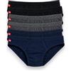 Galeone - Biancheria e Tessuti LIABEL x GALEONE Slip Uomo Cotone - Set 6 Pezzi Slip | 100% Cotone Traspiranti | vestibilità Regular, Intimo Uomo - Elastico Comfort, Cuciture Rinforzate