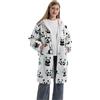 FELOVE Giacca con Cappuccio Giacca Corta in Pelliccia Sintetica di Coniglio Felpa con Cappuccio e Zip Calda per Donna,Uomo e Bambino Fodera Calda e Morbida Disponibile in Diversi Modelli