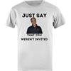 Udaytee Epstein Dì Semplicemente Che Non Eri Invitato T-Shirt Basic da Uomo in Cotone Grigio Cotton Male T-Shirt Grey Men