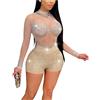 CUOREZ Tuta da donna con diamanti multicolore