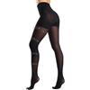 Aaronano Collant a compressione da donna, 50 denari, opachi, di supporto | Collant a compressione da donna, 15-20 mmHg, per controllo della pancia, colore nero e nudo S-XL