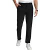 LVCBL Pantaloni Uomo Elasticizzati Slim Fit con Bottone e Chiusura Lampo, Casual Eleganti in Cotone, Nero Taglie S-2XL