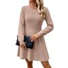 Hotouch Abito Donna Invernale in Maglia Maniche Lunghe Linea A Vestito | Abito autunnale a trapezio, Abito Morbido, Confortevole,Maniche a Lanterna,Scollo Rotondo,Feste