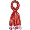 Lorenzo Cana Sciarpa di seta di lusso per uomo sciarpa 100% seta tessuto da uomo elegante fantasia Paisley blu arancione 7868811, rosso, blu, arancione, 35 x 160 cm