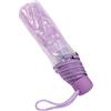 Tiiyee Ombrello in plastica trasparente pieghevole viola chiaro fiore di ciliegio, ombrello da viaggio trasparente floreale pioggia ombrello all'aperto alla moda antivento per adulti bambini ragazze